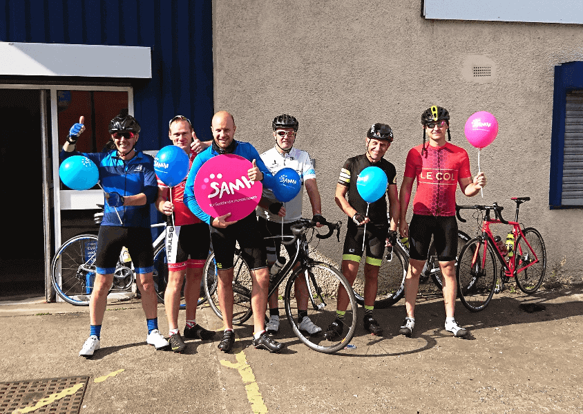 Calor colleagues in a sponsored bike ride