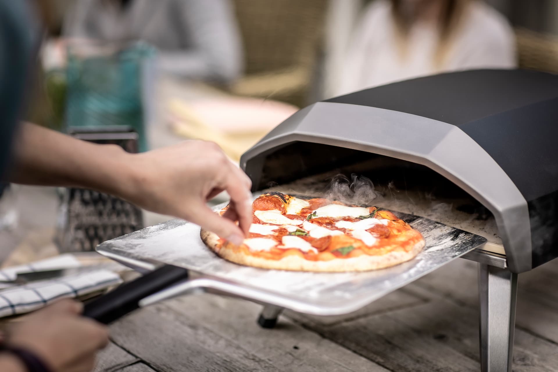 Pizza from a Calor fuelled pizza oven