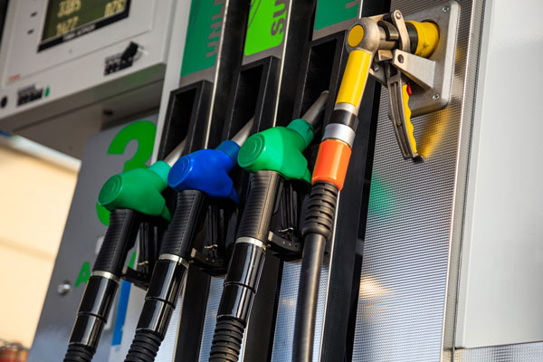 Fuel pumps at a service station