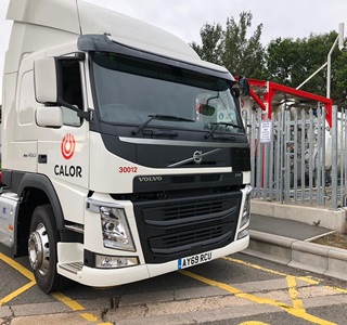 Volvo LNG powered Calor truck