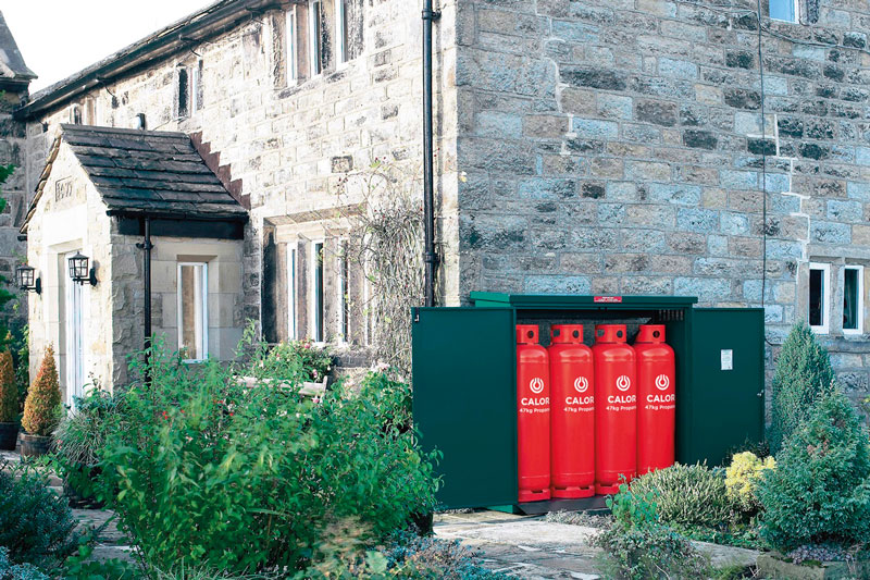 Calor compact storage solution outside a rural home