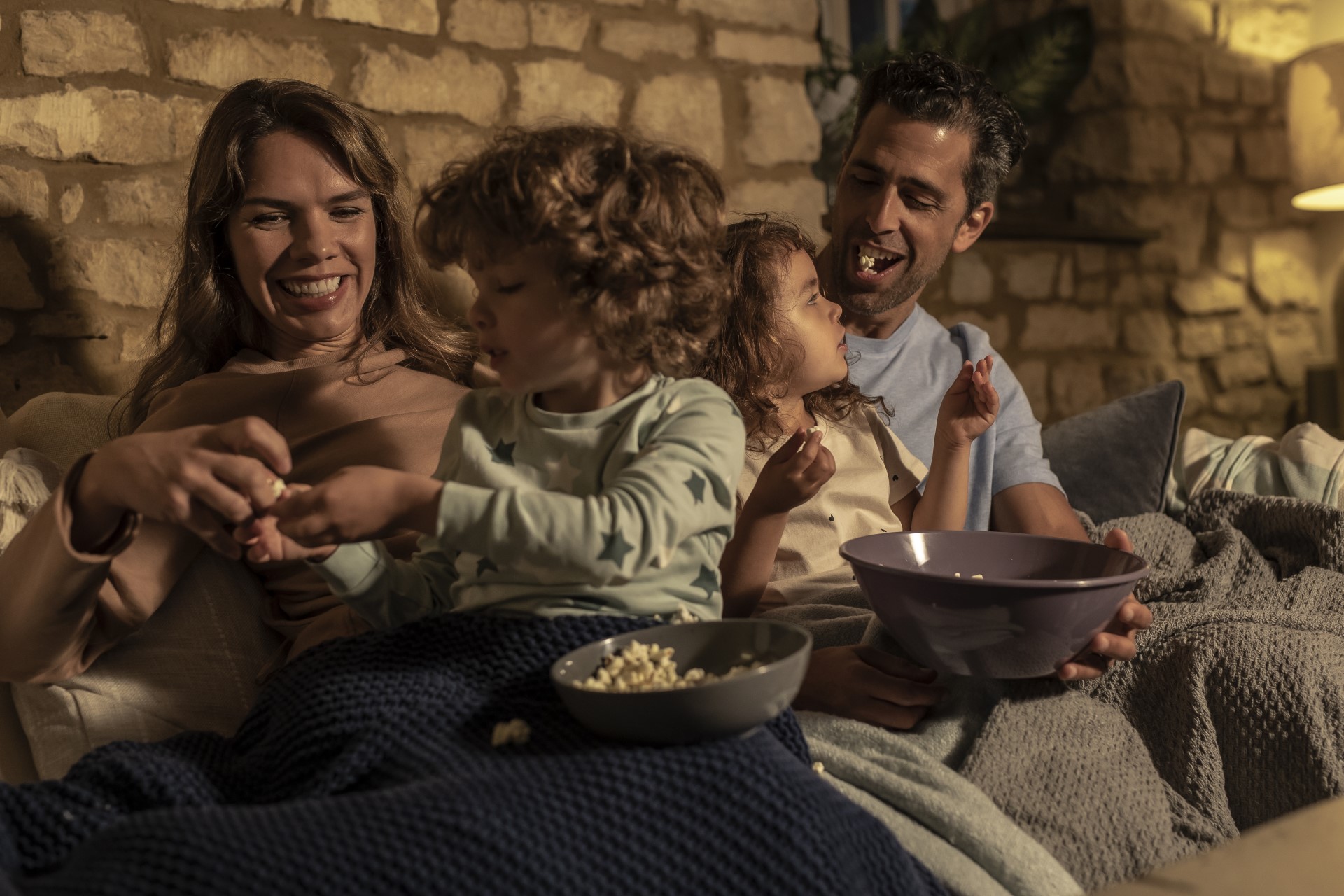 Family in their home powered by Calor LPG