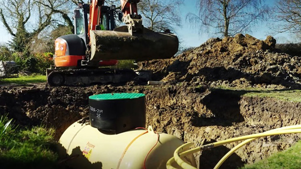 Tank installed underground